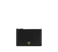 PINKO Black Calf Leather Bos Taurus Shoulder Bag
