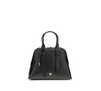 PINKO Black Calf Leather Bos Taurus Shoulder Bag