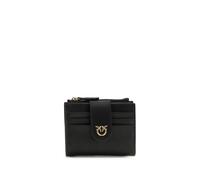 PINKO Black Calf Leather Bos Taurus Wallet