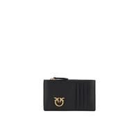 PINKO Black Calf Leather Bos Taurus Wallet