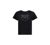 Pinko T-shirt Quentin con logo gioiello nero M