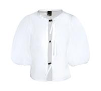 PINKO, ,Blouses & Shirts ,Donna ,Bianco ,L Camicia Bianca con Maniche a Palloncino e Colletto alla Mandarin