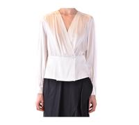 PINKO, ,Blouses & Shirts ,Donna ,Bianco ,M Camicia Bianca in Seta Aggiornamento Elegante Comoda