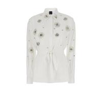 PINKO, ,Blouses & Shirts ,Donna ,Bianco ,M Carley Embellished Shirt