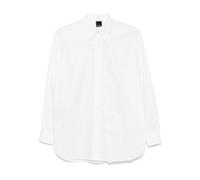 PINKO, ,Blouses & Shirts ,Donna ,Bianco ,S Camicia Bianca con Bottoni e Dettaglio Plissettato