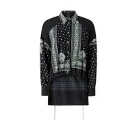 PINKO, ,Blouses & Shirts ,Donna ,Multicolore ,S Camicia Asimmetrica in Viscosa con Stampa Bandana