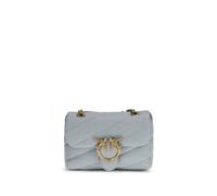 PINKO Blue Calf Leather Bos Taurus Shoulder Bag