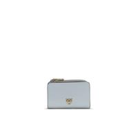 PINKO Blue Calf Leather Bos Taurus Wallet
