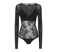 PINKO - Body in maglia con tulle e pizzo - - Tops - Donna - Nero - M