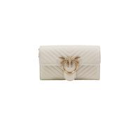 Pinko Love One Portafoglio bianco, pelle di vacchetta finemente grana, donna