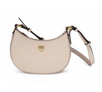PINKO - Borsa a spalla mini mezza luna in pelle - - Bags - Donna - Beige - ONE SIZE