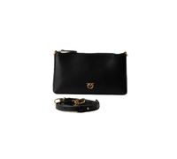 Pinko flat horizontal mini vitello seta - codice modello 104277 codice materiale A0F1 nero NERO-ANTIQUE GOLD Z99Q U