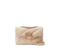 Pinko Love Puff Classic Borsa a spalla beige, pelle di pecora, donna
