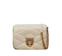 Pinko borsa a tracolla Love Click Puff Baby in nappa panna oro UNI