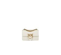 Pinko Love One Mini Borsa a spalla bianco, pelle, donna