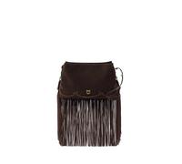 Pinko borsa a tracolla Triplet Mini in suede con frange marrone