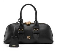 Pinko Borsa Bowling Bag Horizontal Donna Nero in Pelle di Vitello con Manici e T