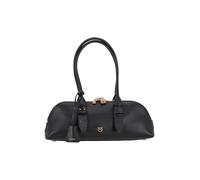 Pinko Bowling Horizontal Big Borsa a mano nero, pelle di vitello finemente grana, donna