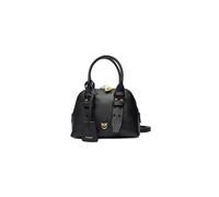 PINKO Bowling Bag Zip Mini Vitello M Black - Antique Gold