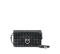 Pinko borsa Click Soft Horizontal mini con borchie nero