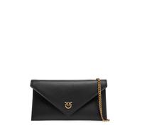 Pinko borsa Flat Purse Mini in pelle nero oro