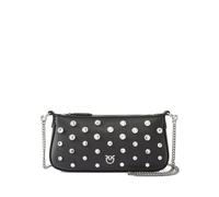 Pinko borsa half Moon Baguette mini con strass nero UNI