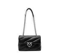 Pinko borsa Love Bag Classic Puff in pelle nero argento