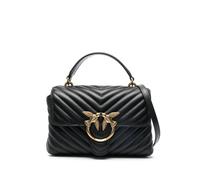 Pinko borsa Love Bag Lady Puff Mini in pelle chevron nero oro UNI