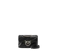 Pinko borsa Love Bag Mini Puff in pelle trapuntata nero argento UNI