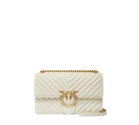 Pinko borsa Love Bag One Classic in pelle chevron bianco