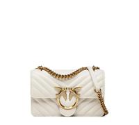 Pinko borsa Love Bag One Mini in pelle trapuntata bianco oro