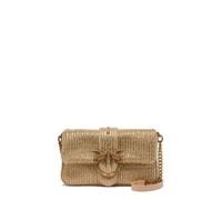 Pinko borsa Love Bag One Mini Slouchy in rafia beige oro UNI