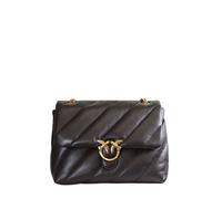 Pinko borsa Love Bag Puff Big in pelle con logo Love Birds moro oro