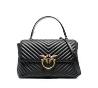 Pinko borsa Love Lady Puff Big Classic in pelle chevron nero oro UNI