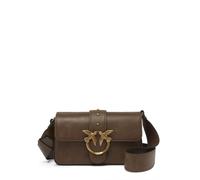 Pinko borsa Love One Mini Slouchy in pelle lavata marrone UNI