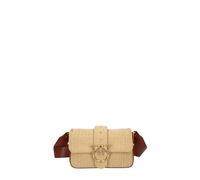 Pinko borsa Love One Mini Slouchy in rafia beige UNI
