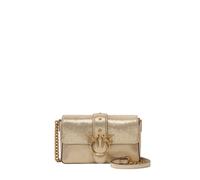 Pinko borsa Love One Mini Slouchy in suede laminato oro UNI