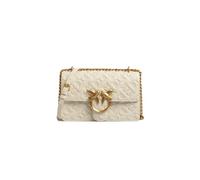 PINKO Love One Borsa a tracolla Pelle 21 cm bianco seta-antique gold (TAS023745)