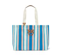 PINKO - Borsa Shopper a Righe Jacquard - - Bags - Donna - Blu - ONE SIZE