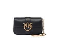 Pinko Love One Pocket Portafoglio nero, pelle a grana fine, donna