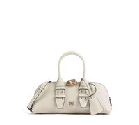 Pinko Bowling Horizontal Borsa a mano bianco, pelle di vitello finemente grana, donna