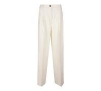 PINKO - Brescello Wide Leg Pant - - Trousers - Donna - Bianco - M