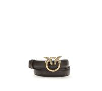 PINKO Brown Calf Leather Bos Taurus Regular Belt - S
