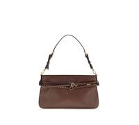PINKO Brown Calf Leather Bos Taurus Shoulder Bag