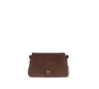 PINKO Brown Calf Leather Bos Taurus Shoulder Bag