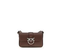 PINKO Brown Calf Leather Bos Taurus Shoulder Bag