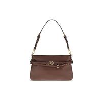 PINKO Brown Calf Leather Bos Taurus Shoulder Bag