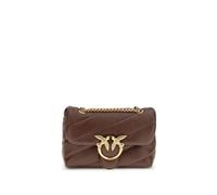 PINKO Brown Calf Leather Bos Taurus Shoulder Bag