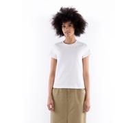 Pinko T-Shirt a Manica Corta Bianca da Donna con Ricamo Logo Love Birds Monogram XL