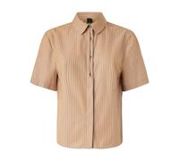 PINKO - Camicia a Righe con Dettaglio a Pieghe a Scatola - - Blouses & Shirts - Donna - Marrone - S